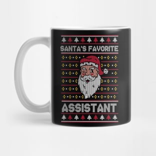 Santa's Favorite Assistant // Funny Ugly Christmas Sweater // Assistant Holiday Xmas Mug